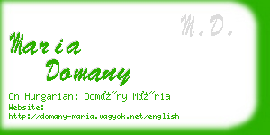 maria domany business card